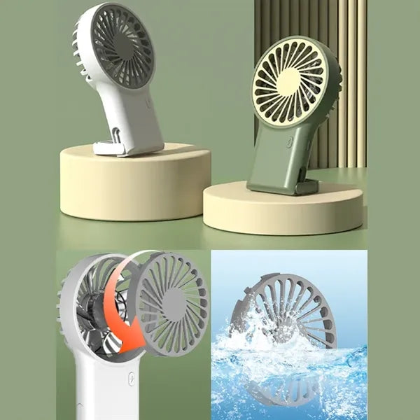 3 In1 Rechargeable USB Handheld Desk Fan With Hanging Hook