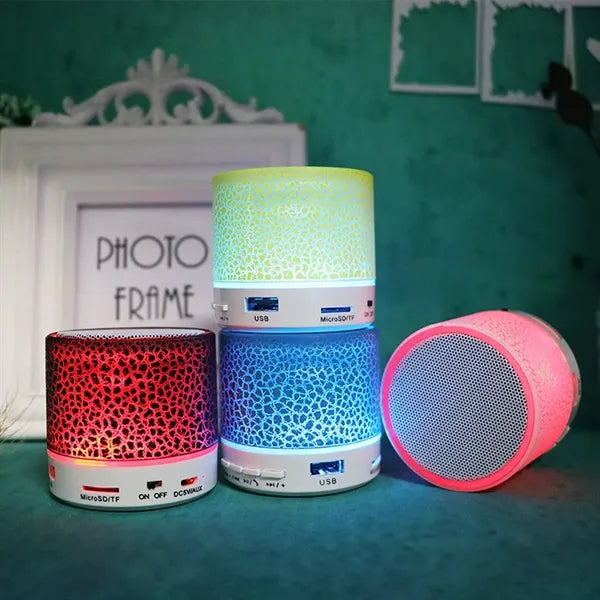 Cylinder Bluetooth Speaker With LED Light