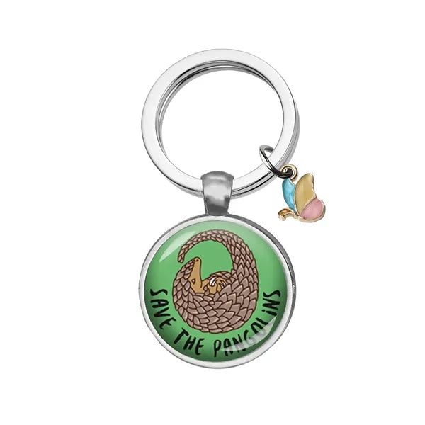 Acrylic&Stainless Steel Pendant Key Chain