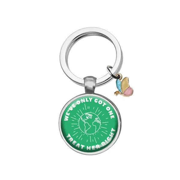 Acrylic&Stainless Steel Pendant Key Chain