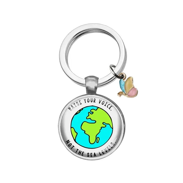 Acrylic&Stainless Steel Pendant Key Chain