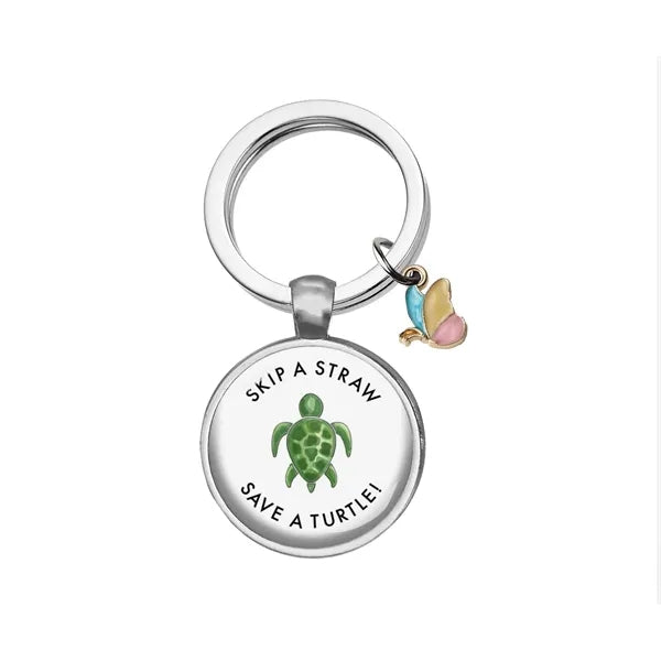 Acrylic&Stainless Steel Pendant Key Chain