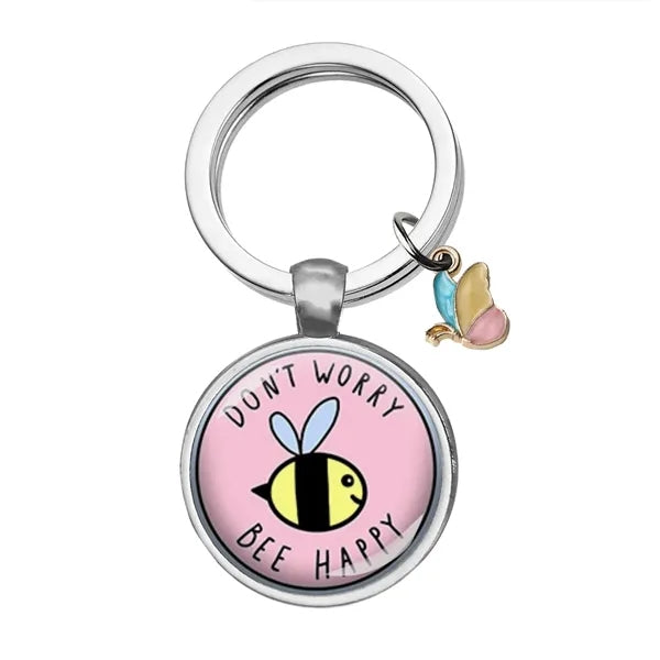 Acrylic&Stainless Steel Pendant Key Chain