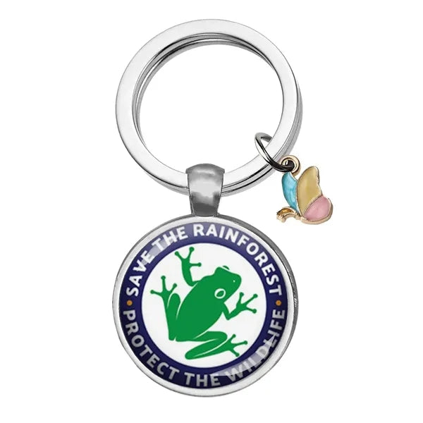 Acrylic&Stainless Steel Pendant Key Chain