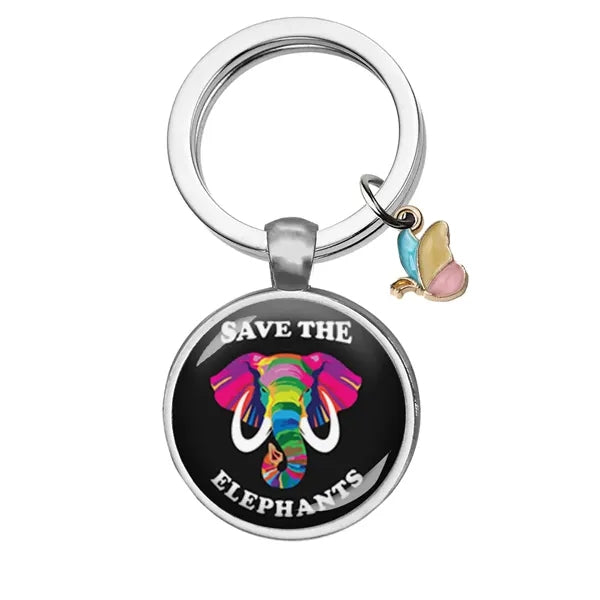 Acrylic&Stainless Steel Pendant Key Chain