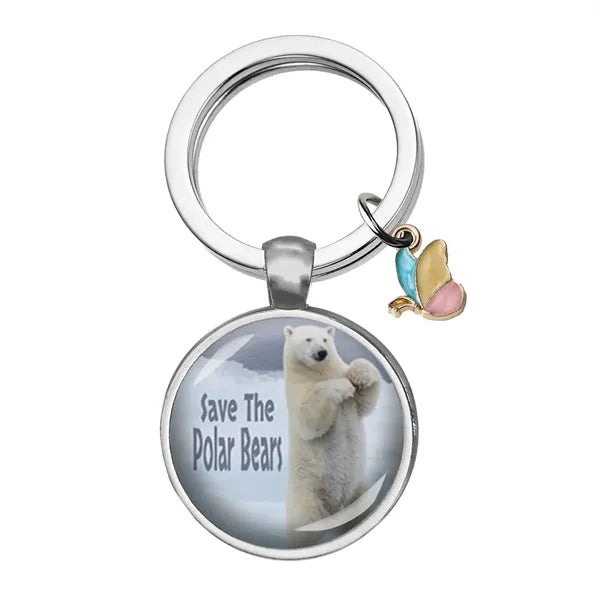 Acrylic&Stainless Steel Pendant Key Chain