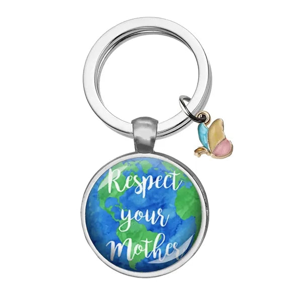 Acrylic&Stainless Steel Pendant Key Chain