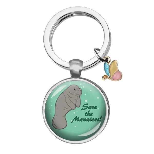 Acrylic&Stainless Steel Pendant Key Chain