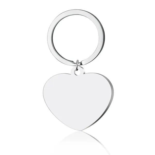 Stainless Steel Heart Shape Pendant Key Chain
