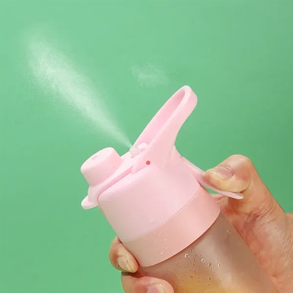 2-in-1 Sip & Misting Spray Water Bottle 20 oz