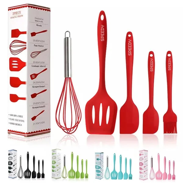 5 Pcs Kitchen Silicone Utensils Set