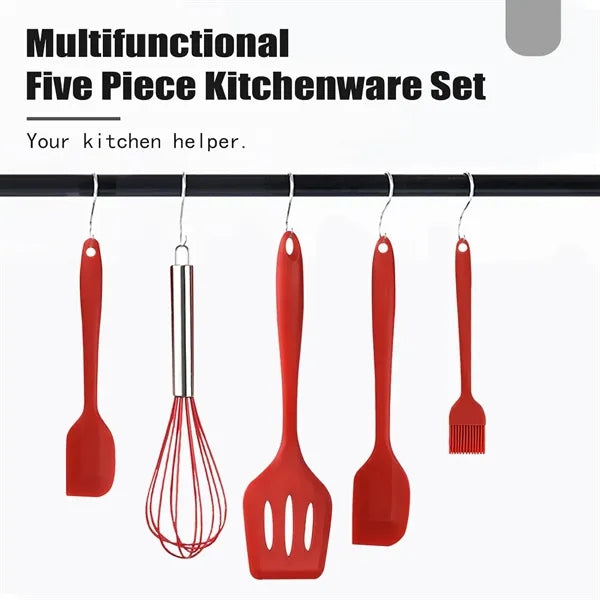 5 Pcs Kitchen Silicone Utensils Set