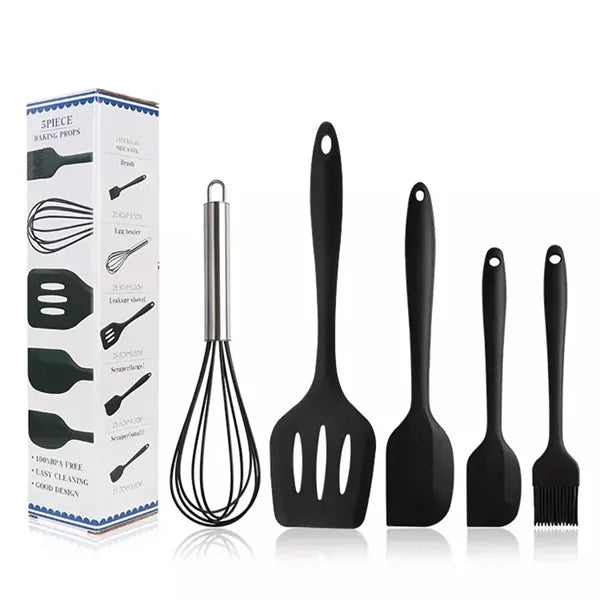 5 Pcs Kitchen Silicone Utensils Set