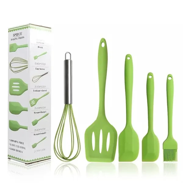 5 Pcs Kitchen Silicone Utensils Set