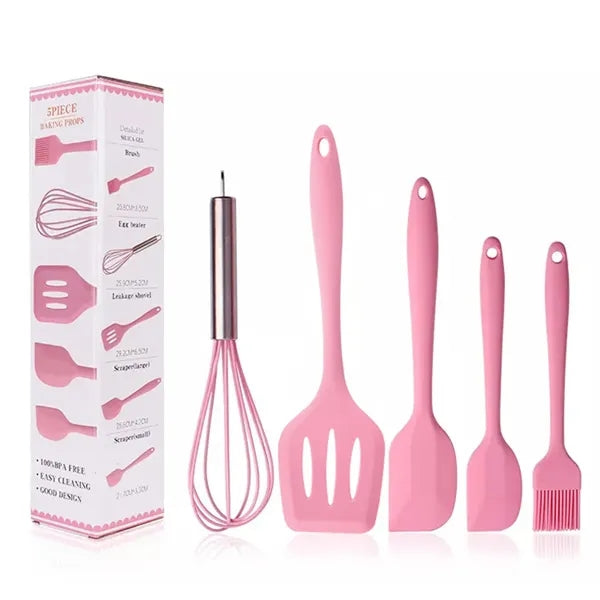 5 Pcs Kitchen Silicone Utensils Set