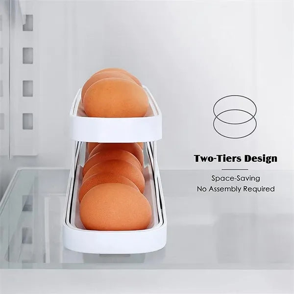 Space-Saving Rolling Egg Dispenser and Organizer