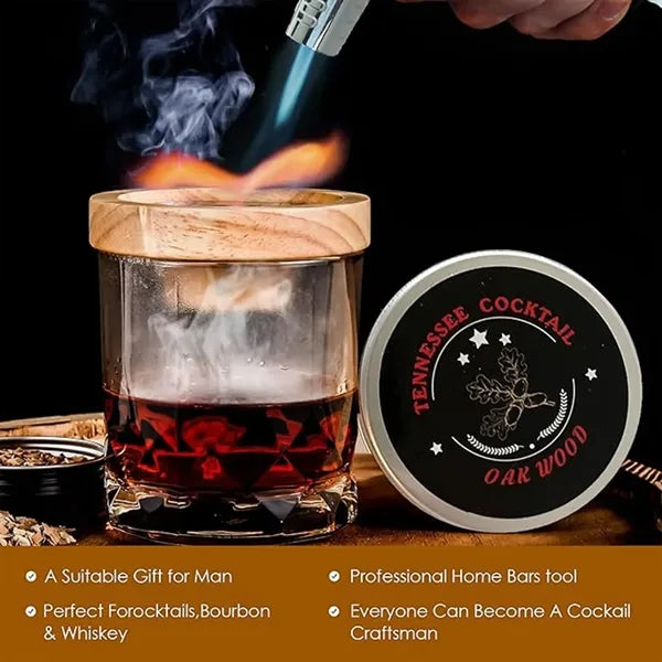 Cocktail Smoker Kit with Torch Flavors Wood Chips Bourbon