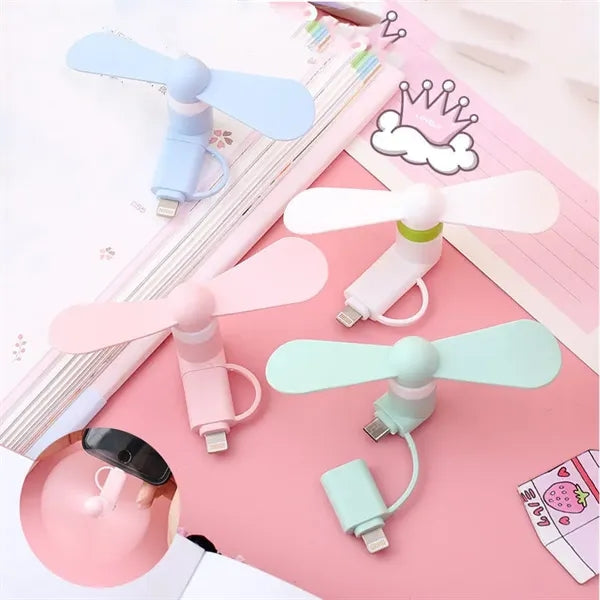 USB Mini Mobile Phone Type-C Silent Fan
