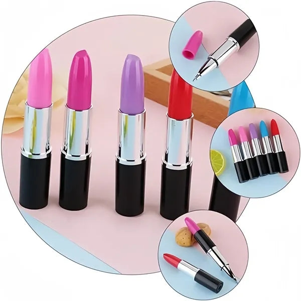 Lipstick Shape Pen Multicolor Ballpoint