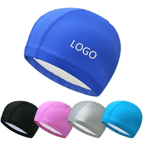 Logo PU Coating Swimming Cap