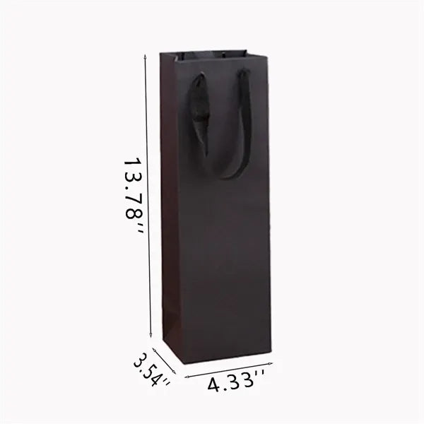 Black Cowhide Single Thickened Red Wine Tote Bag