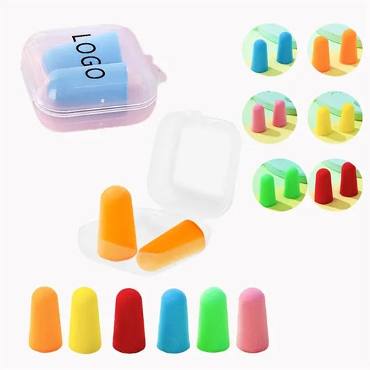 Square Box Of Noise-Canceling Sponge Earbuds