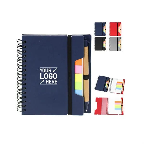 Logo Notepad with Pen & Sticky Notes