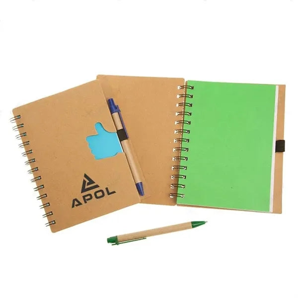 Kraft Paper Notepad With Pen