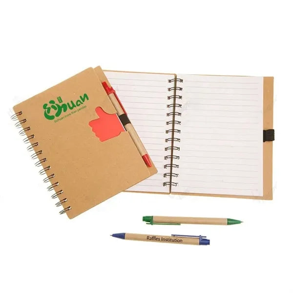 Kraft Paper Notepad With Pen