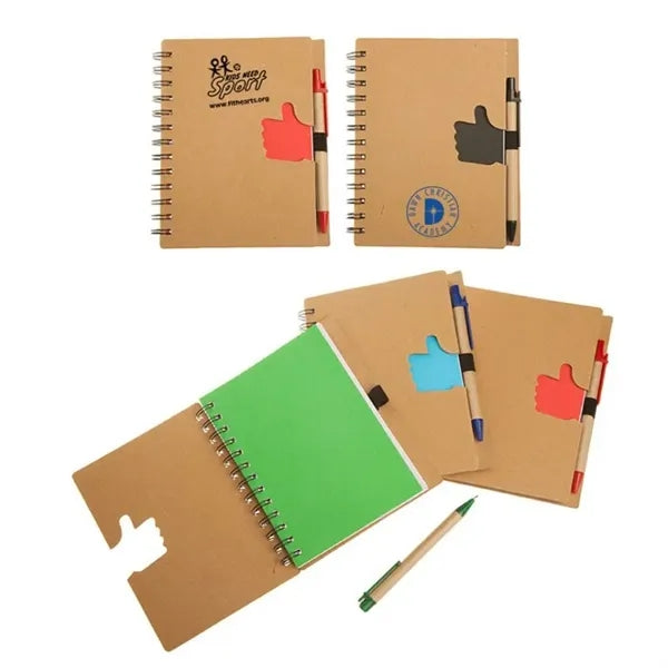 Kraft Paper Notepad With Pen