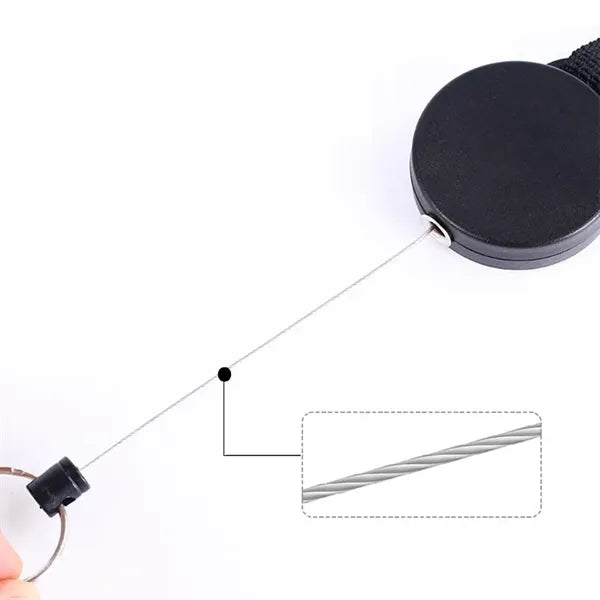 Retractable Heavy Duty Key Holder Belt Clip with Carabiner