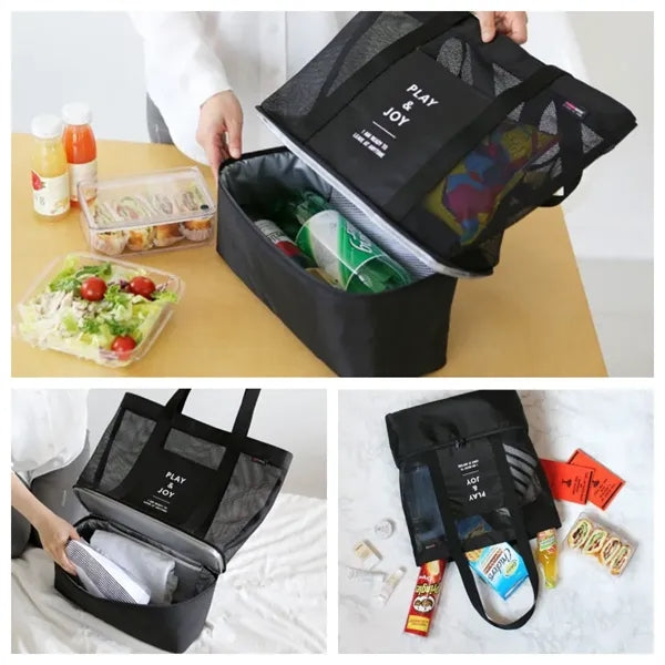Beach Tote Bags with Cooler Compartment