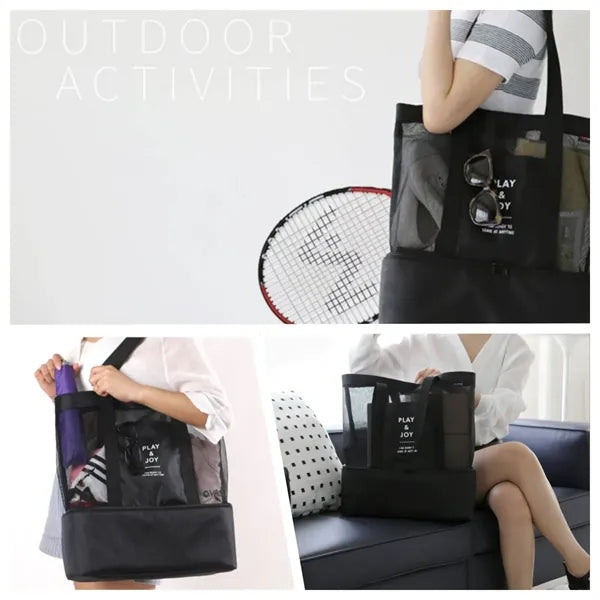 Beach Tote Bags with Cooler Compartment