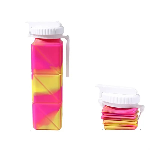 21 oz Collapsible Water Bottle with Straw Lid
