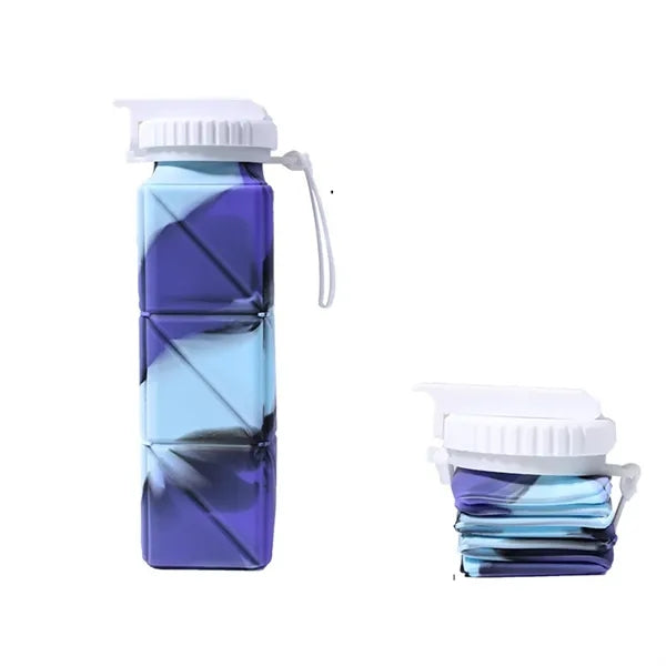 21 oz Collapsible Water Bottle with Straw Lid