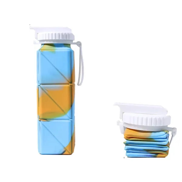 21 oz Collapsible Water Bottle with Straw Lid