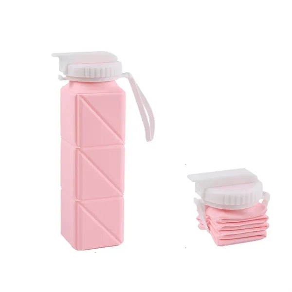 21 oz Collapsible Water Bottle with Straw Lid