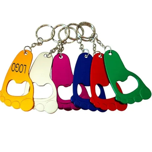 Foot-shaped Bottle Opener Keychain