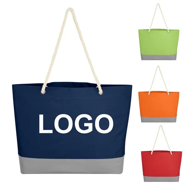 Polyester Tote Bag With Rope Handles