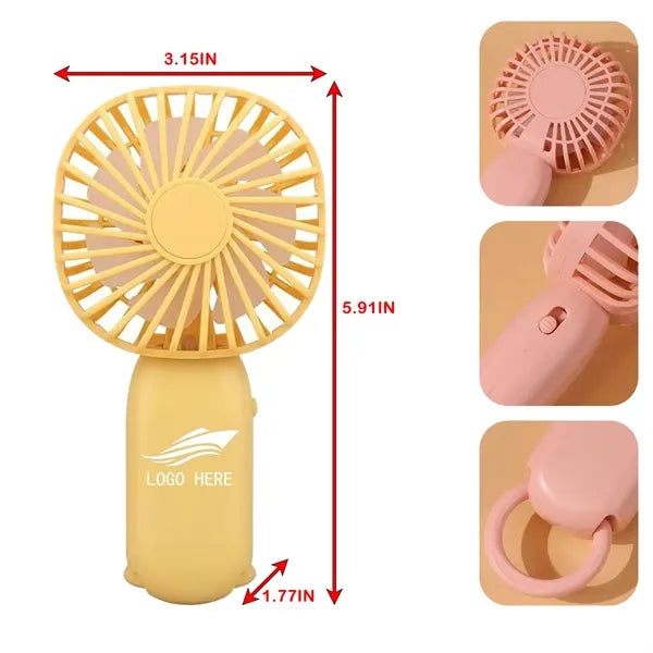 Usb Mini Handheld Fan Desktop With Hooks