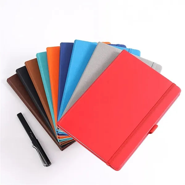 A5 PU Leather Notebook with Elastic Band