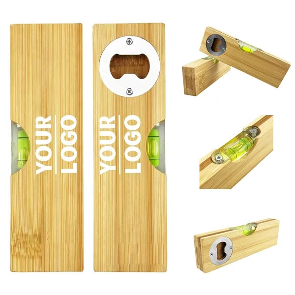Wooden Multi-Functional Leveler Bottle Opener