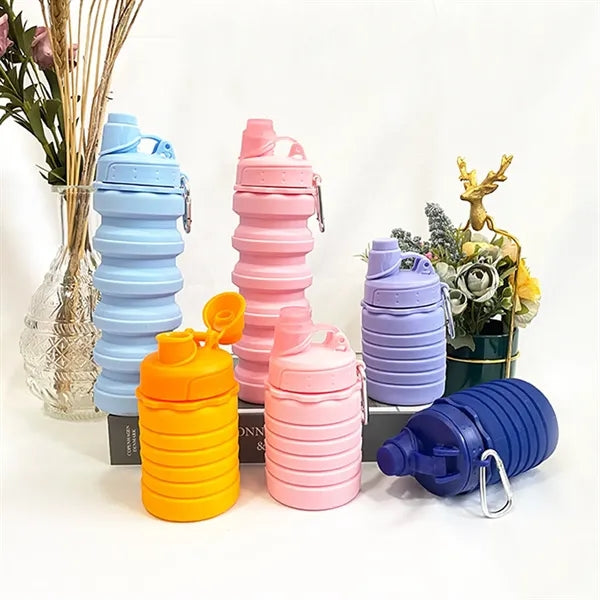 17 oz Collapseable Water Bottle with Carabiner