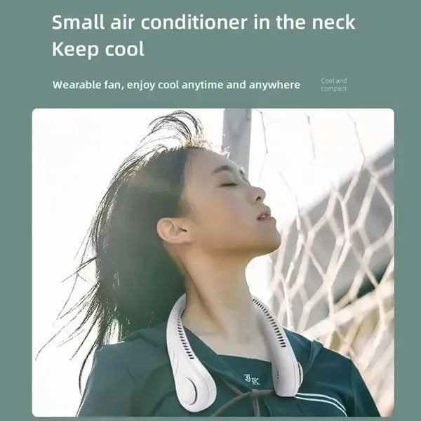 2000mAh Portable Air Cooler Hanging Wireless Neck Fan
