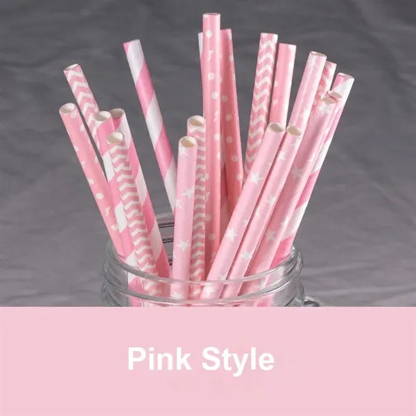 Colored Biodegradable Paper Drinking Straw
