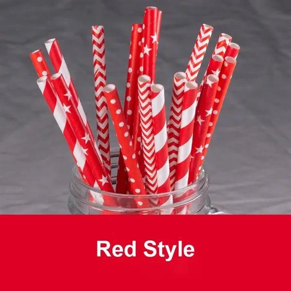 Colored Biodegradable Paper Drinking Straw