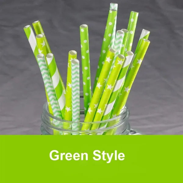 Colored Biodegradable Paper Drinking Straw
