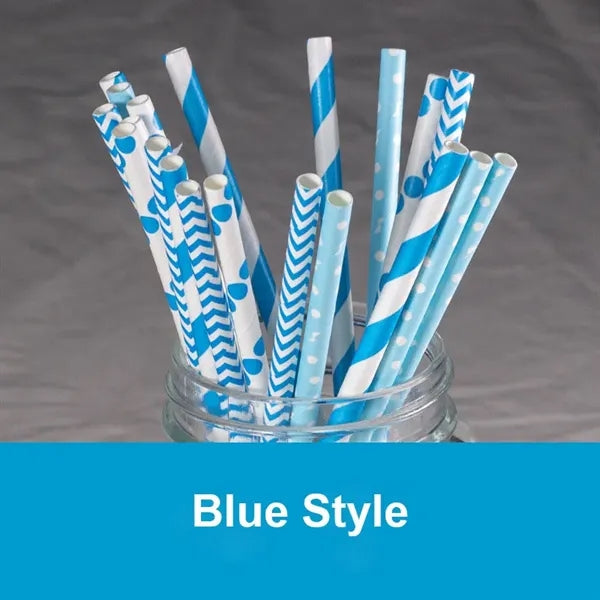 Colored Biodegradable Paper Drinking Straw