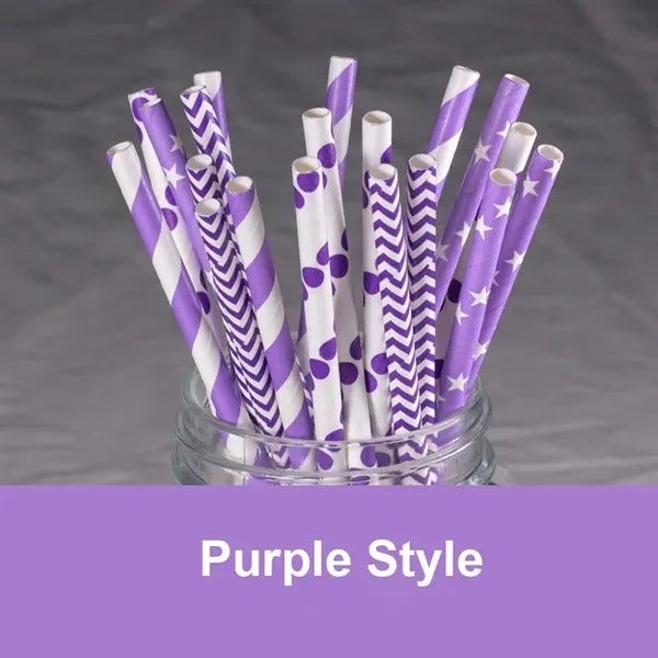 Colored Biodegradable Paper Drinking Straw