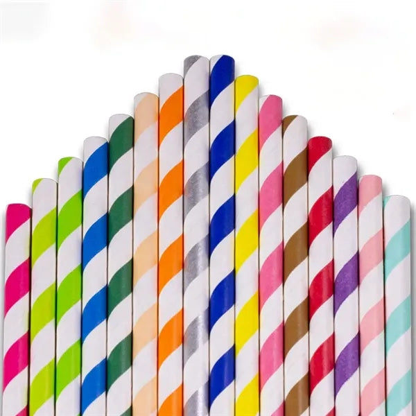 Colored Biodegradable Paper Drinking Straw